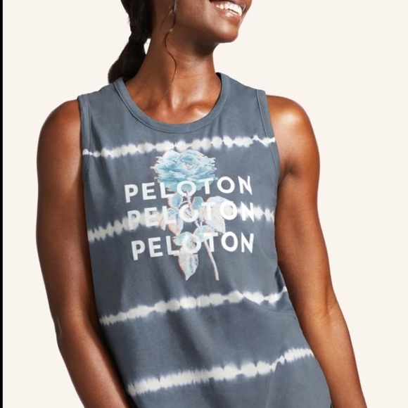 Peloton Tops - NWT Peloton Studio Tank Side Slit Tie Dye Size S 100% cotton